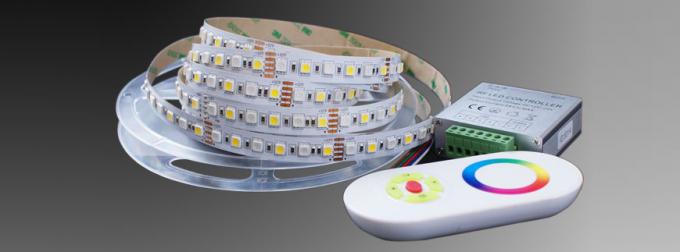 RGB + वार्म व्हाइट LED कलर चेंजिंग लाइट स्ट्रिप्स, Dimmable LED स्ट्रिप लाइट्स 24VDC 0