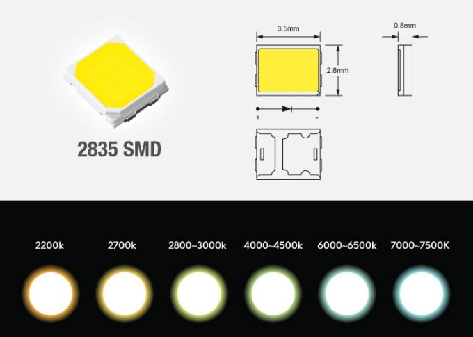 दोहरी रंग तापमान लचीला एलईडी पट्टी रोशनी 2835 एसएमडी 600 एलईडी / रोल उच्च CRI80 CRI90 1