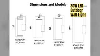 30W एलईडी दीवार लाइट आउटडोर वास्तुकला रोशनी