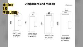 आउटडोर एलईडी वॉल लाइट्स IP65 डुअल ऊपर नीचे