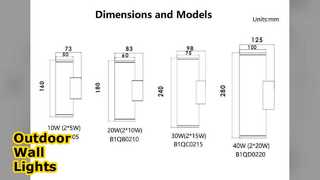 20W एलईडी वॉल लाइट्स ऊपर नीचे आउटडोर लाइटिंग