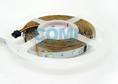 DMX512 डिजिटल एलईडी पट्टी रोशनी 30 एल ई डी / 10 पिक्सेल प्रति मीटर के साथ लचीला